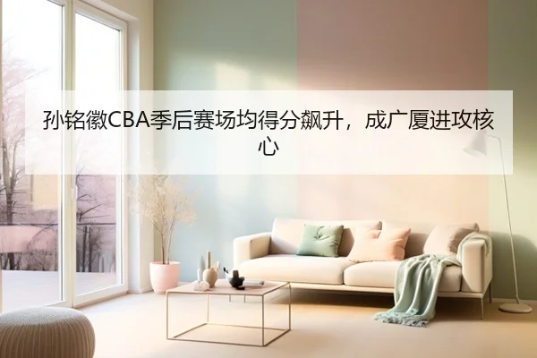 孙铭徽CBA季后赛场均得分飙升，成广厦进攻核心